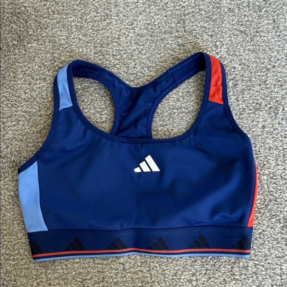 Adidas Navy and Scarlet Sports Bra